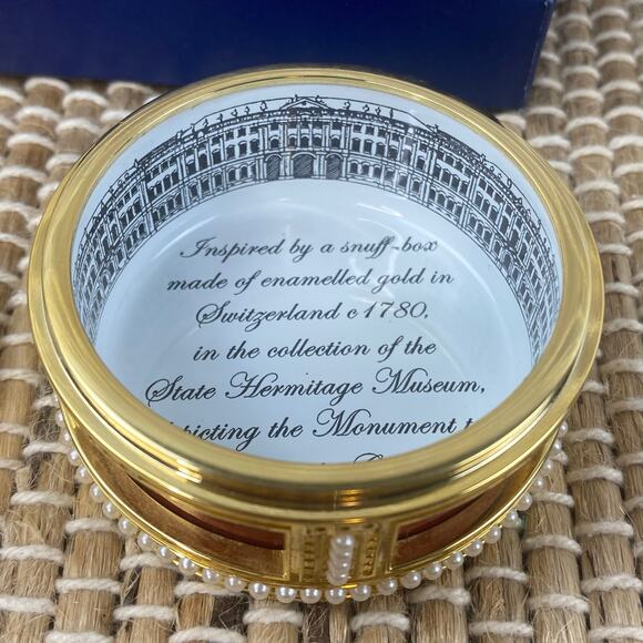 RARE #14/60 Halcyon Days Enamels Monument to Peter the Great Trinket Snuff Box - Picture 9 of 16